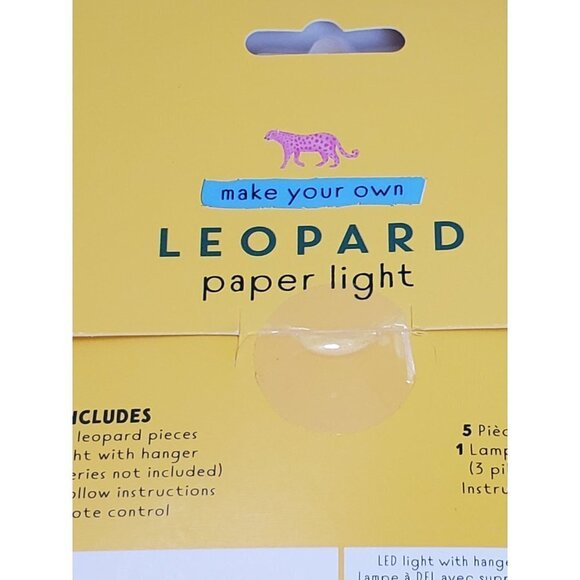 Leopard Light Make Your Own Paper Light Pink - Picture 5 of 8